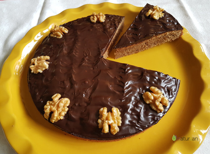 Receta de pastel de chocolate y nueces