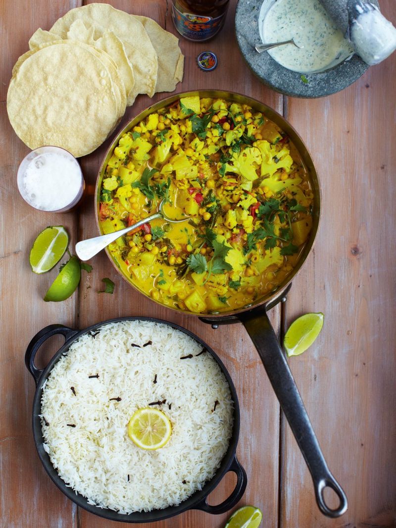 Curry vegetariano de Kerala